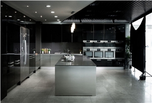 Stunning Kitchen Featuring Bristal Beige Samsung Radianz Countertop Stunning Kitchen Featuring Bristal Beige Samsung Radianz Countertop