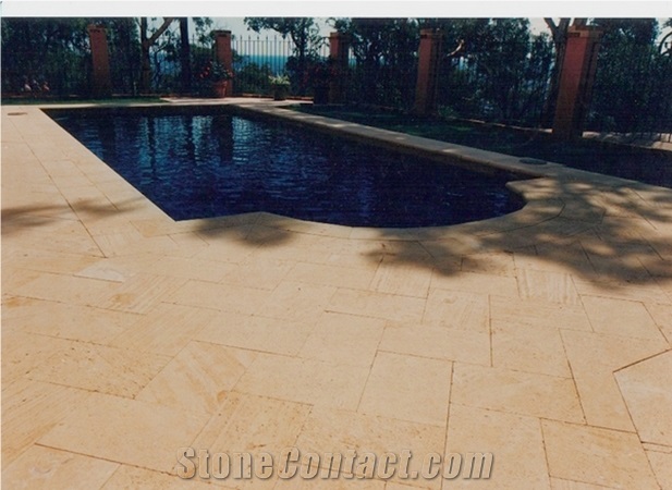 Natural Tamala Limestone Paving, Swiiming Pool Deck Pavement, Beige Limestone Pool Coping