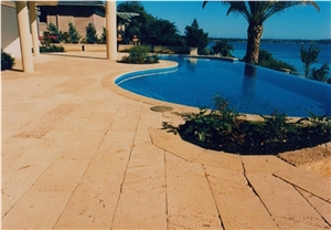 Natural Tamala Limestone Paving, Swiiming Pool Deck Pavement, Beige Limestone Pool Coping