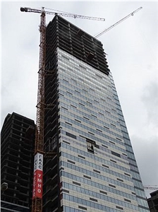 Maximum Calacatta Porcelain Panels Incorporated in Curtain Wall System.