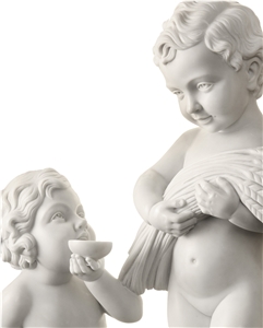 White Carrara Marble Hand Carved Summer