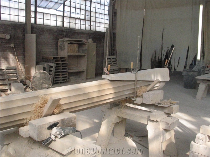 Indiana Buff Limestone Carved Column