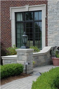 Split Face Indiana Limestone Ashlar Variegated Color