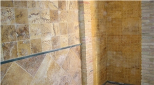 Travertino Amarillo Wall and Floor Tiles, Yellow Travertine Floor Tiles, Wall Tiles Spain