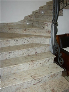 Ivory White Granite Staircase