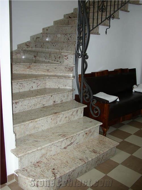 Ivory White Granite Staircase