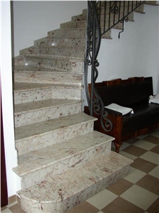 Ivory White Granite Staircase