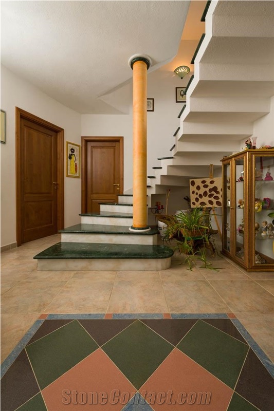 Verde Acceglio Marble Staircase Steps