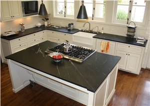 Black Minas Soapstone, Black and White Sleek with Soapstone