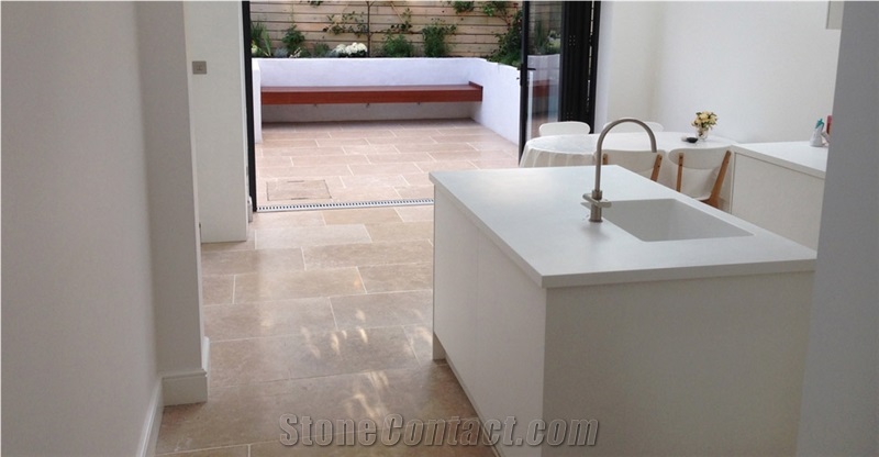 Dijon Infinity Tumbled Limestone Floor Tiles