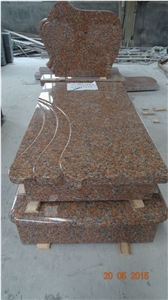 G562 Red Granite Tombstone,Maple Leaf Red Tombstone,Red Granite Monument