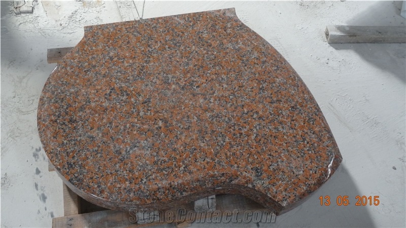 G562 Red Granite Tombstone,Maple Leaf Red Tombstone,Red Granite Monument