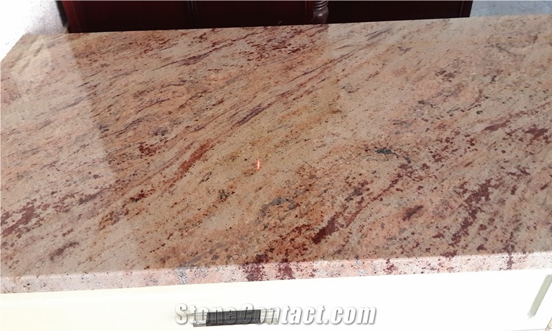 Sivakasi Pink Granite Tile & Slabs, Wall Tile for Wall Design & Decoration