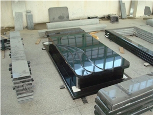 China Black Granite Carving Headstones Tombstone, Cemetery Engraved Tombstones, Memorial Stone Gravestones, Custom Tombstone Monument Design, Western European Style Single Monuments
