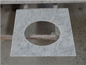 White Marble Bathroom Vanity Top, Custom Vanity Tops, Natural Stone Bath Tops, Bathroom Countertops, Bathroom Top
