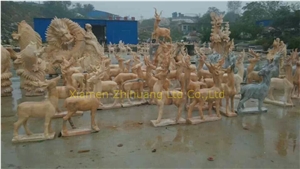Brown Tiny Marble Sculpture, Animal Sculptures