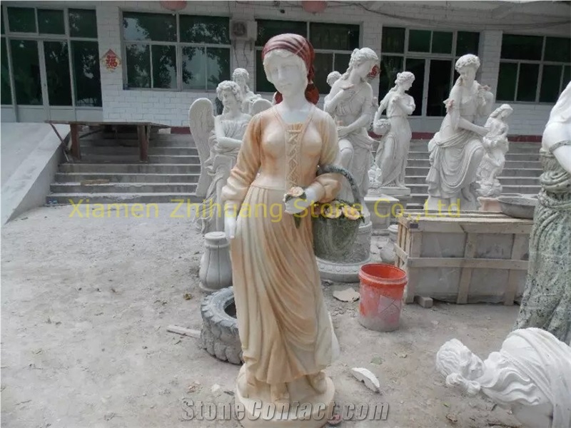 Multicolor Marble Sculpture, Handcarved Sculpture