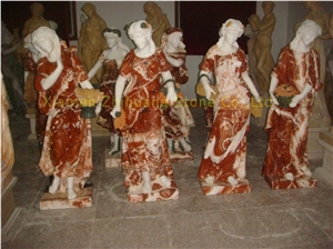 Multicolor Marble Sculpture Polished
