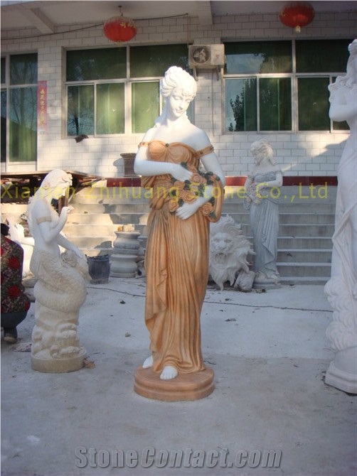Multicolor Marble Sculpture Polished
