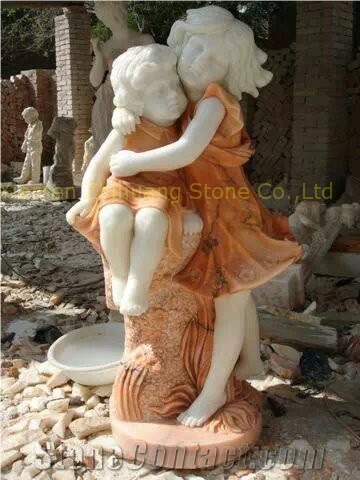 Multicolor Marble Sculpture Polished