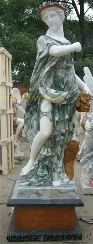 Multicolor Marble Sculpture Polished