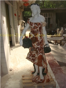 Multicolor Marble Sculpture Polished