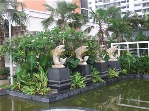Multicolor Marble Sculpture Polished