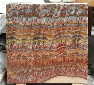Rojo Vulkano Onyx Polished Slabs & Tiles, China Red Onyx Rojo Vulkano Onyx Polished Slabs & Tiles, China Red Onyx
