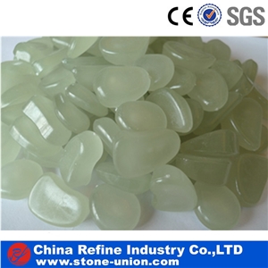 A Grade Green Glowing Pebble , Good Cobble Stone Glowing,Polished Pebbles,Pebble Stone Driveways,Pebble Walkway,Pebble Pattern