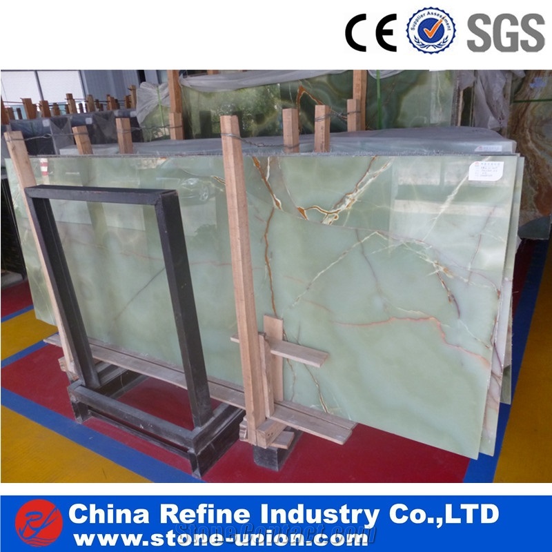 Ancient Light Green Onyx Tile, China Green Onyx , Onyx Slab , Popular and Cheap a Grade Wall Tiles , Classical Green Polished Finished , Onyx for Construction