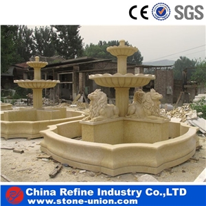Beige Marble Fountain , Indoor/ Outdoor Granite Stone Water Fountains,Sculptured Fountain,Granite Floating Sphere Fountain