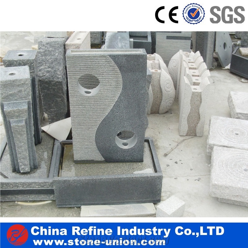 Beige Marble Fountain , Indoor/ Outdoor Granite Stone Water Fountains,Sculptured Fountain,Granite Floating Sphere Fountain