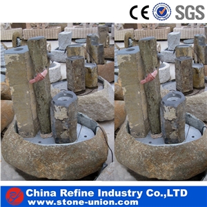 Beige Marble Fountain , Indoor/ Outdoor Granite Stone Water Fountains,Sculptured Fountain,Granite Floating Sphere Fountain