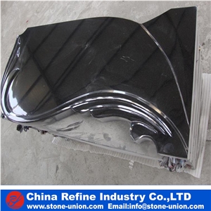 Black Granite Premium Monument with Special Modelling , Headstone Black,China Absolute Black Western Style Polished Monument & Tombstone