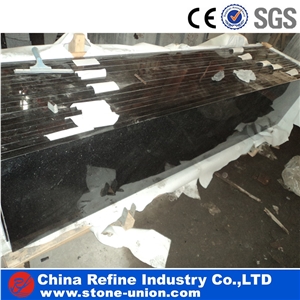 Black Granite with Golden Point Polished Finished , Black Granite Slab for Countertops, Mosaic, Exterior - Interior Wall and Floor Applications
