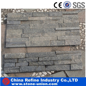 Black Quartzite Culture Stone Wall Panel,Popular Black Quartzite Culture Stone Stack Stone for Wall Cladding, Decoration