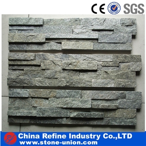 Black Quartzite Culture Stone Wall Panel,Popular Black Quartzite Culture Stone Stack Stone for Wall Cladding, Decoration