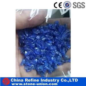 Blue Pebbles Glass Decoration,Blue Coarse Sand ,Colored Glass Sand,Glass Aggregates,Glass Pebble, Crushed Glass Chippings, Cheap Crushed Glass Stone