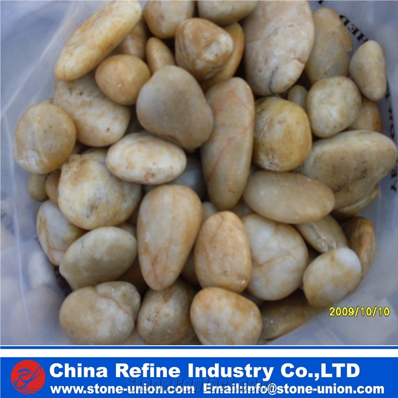 Brown Pebbles in Bulk with Vein, Polished River Stone Wholesale Cobblestone