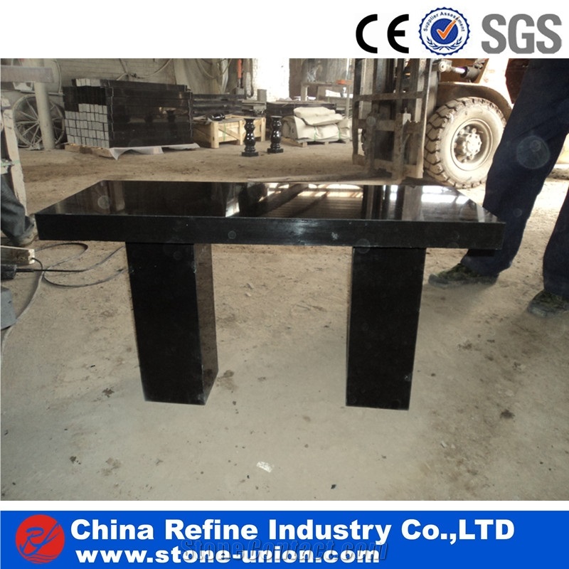China Absolute Black Granite Monument & Tombstone,Black Classical Polished Monument , Monument Exporter