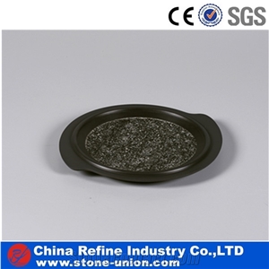 China Lava Stone Black Steak Pan, Stone Cookware & Kitchenware,Stone Cooking Pots,Cooking Stone Grill Set,Steak Stones,Lava Stone for Cooking