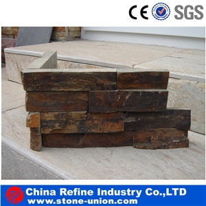 China Natural Slate Stone Wall Panel Corner Stone,Stacked Stone Veneer,Stone Wall Cladding,Stone Wall Decoration