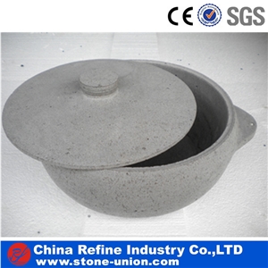 Classical Cooking Pot with a Lid , Stone Grey Cookware & Cooking Utensils & Grey Kitchen Canisters