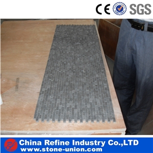 Competitive Price Of Honed Black Basalt Wall Tile , Interior Basalt Wall Panel , Basalt Mosaic Wall Cladding , Basalt Tiles