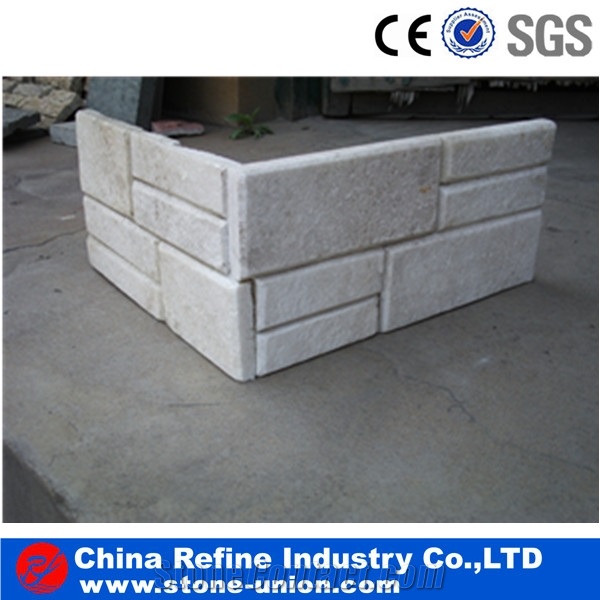 Culture Stone Wall Tile Corner&Exterior Wall Stone,Slate Ledgestone Wall Panels,Gold Beige Ledger Stone Backsplash