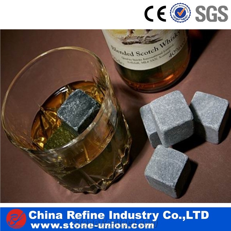 Customized Granite Whisky Stone , Ceramic Whisky Stones , Dice Ice Cube Whisky Stone,Sipping Whiskey Stones Chilling Whisky Ice Stone with Logo
