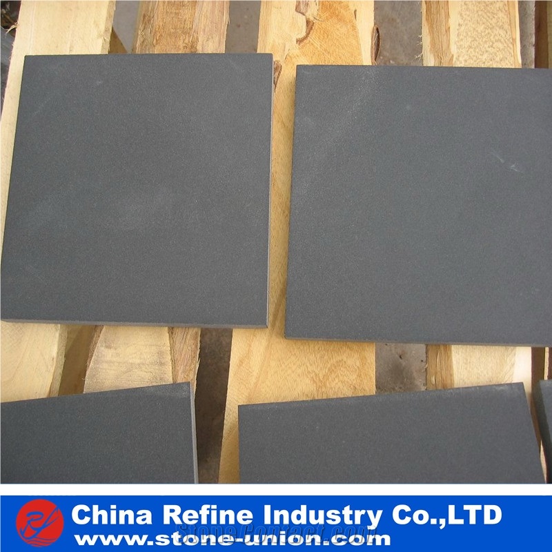 Cut to Size Black Sandstone Slabs & Tiles, China Black Sandstone for Wall and Floor Applications, Countertops
