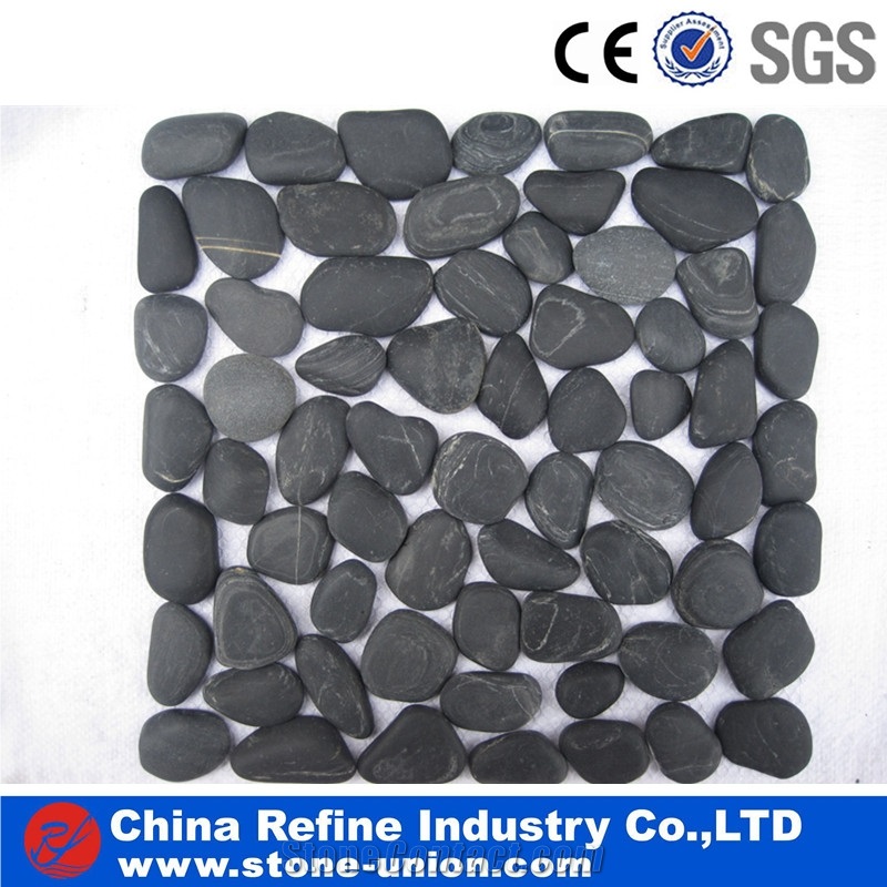 Dark Grey Irregular Landscaping Stone Pebbles, Decorative Grey Pebble 3-5mm, Polished Decorative Natural Pebble Stone,Polished Mixed Color River Stone