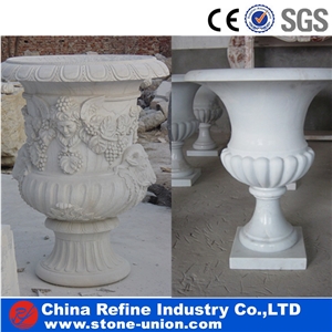 Decorative Stone Garden Flower Pot for Garden Hot Sale , Natural Outdoor Granite Flower Pot Stone Garden Flower Pot
