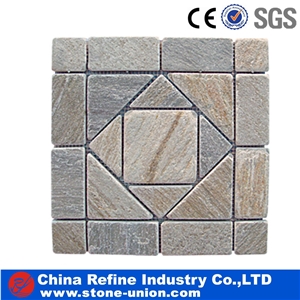 Different Shape Colorful Slate Mosaic Factory Price, Mosaic Pattern